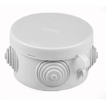 Коробка распределительная  65х40мм IP55  круглая серая Эра