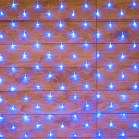 Гирлянда Сеть 1,5х1,5м прозрачный ПВХ/синий свет IP20 Neon-Light