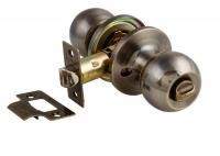 Защелка круглая без ключа/фиксатор бронза 6072-03ВК  АВ S-Locked