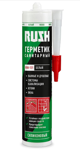 Герметик силиконовый санитарный белый 240мл RSK-121 Rush Kudo(20)