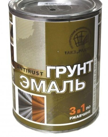 Грунт эмаль по ржавчине 3в1 зеленая 1,9кг глянец Радуга