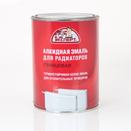 Эмаль для радиаторов алкидная 0,5кг белая глянец Эксперт---