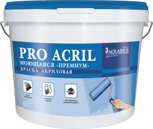 Краска Fora Аквариус Pro Acril Премиум универсальная моющаяся акриловая  6,5кг 