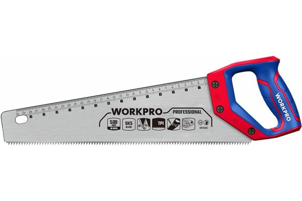 Ножовка по дереву 500мм зуб 3D 2к-рукоять Workpro----