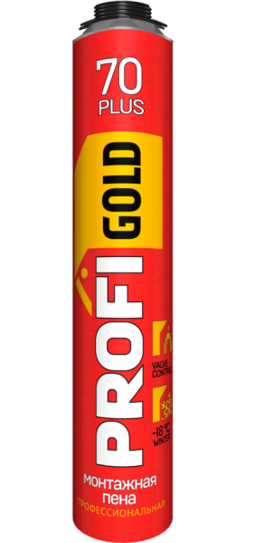 Пена монтажная проф. 70+л летняя  850мл Profi Gold---