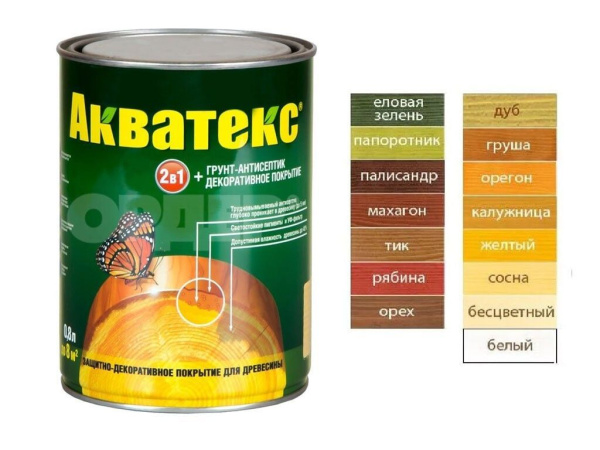 Пропитка Рогнеда Акватекс по дереву палисандр 0,8л