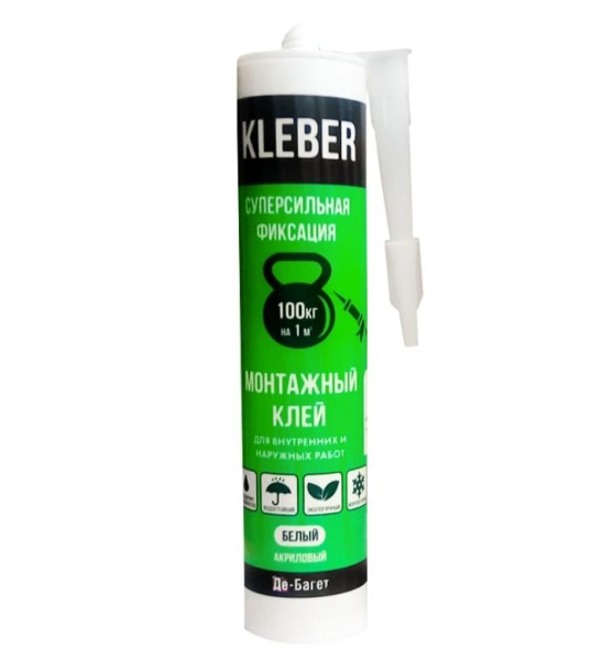 Клей жидкие гвозди акриловые белые 300мл нар/внутр Kleber