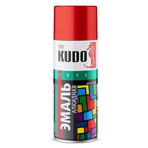 Эмаль алкидная красная 520мл 1003 Kudo
